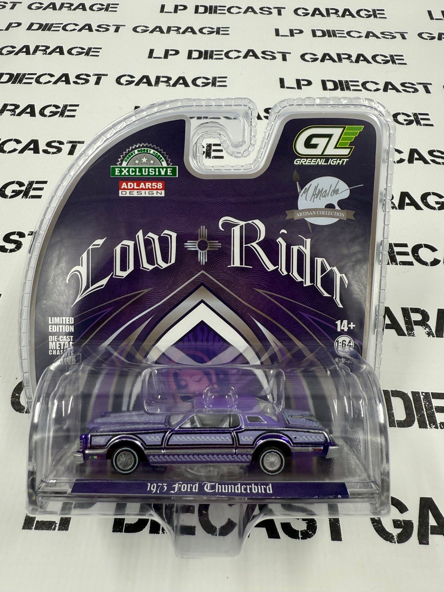 CHROME CHASE GREENLIGHT 1973 Ford Thunderbird Lowrider 1:64 Diecast Michael Heralda Exclusive