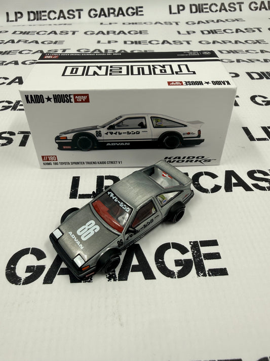 RAW CHASE MINI GT KAIDO HOUSE Toyota Sprinter Trueno V1 White 1:64 Diecast