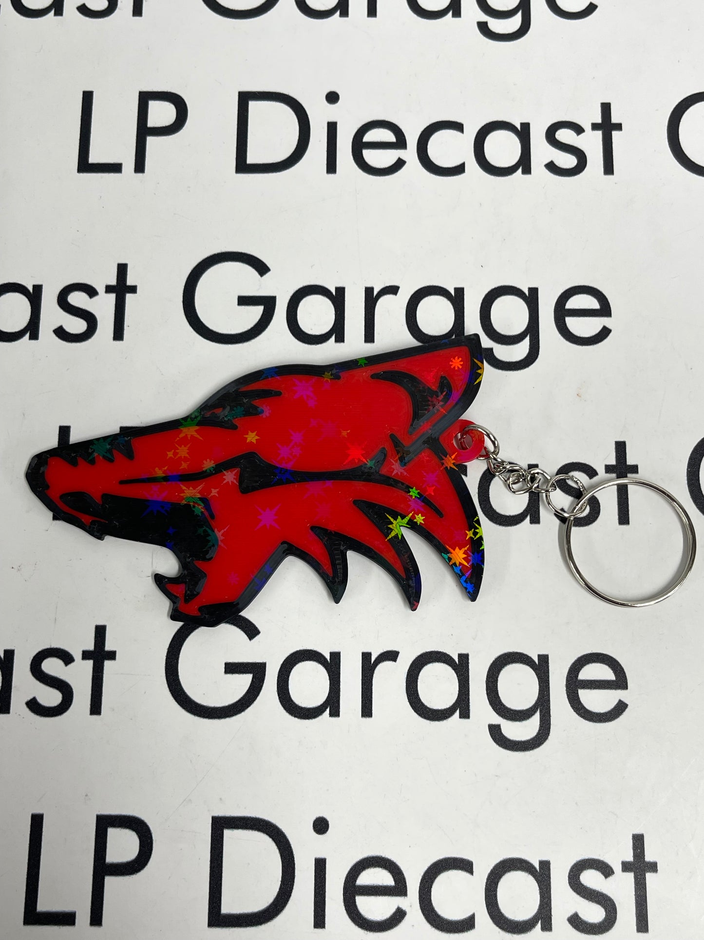 3D Printed Customs Coyote Mustang Red Keychain NOT Diecast