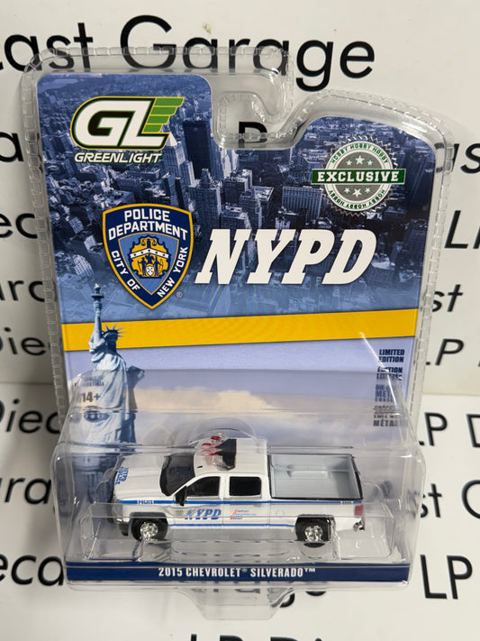 GREENLIGHT 2015 Chevrolet Silveraod NYPD Police Truck 1:64 Diecast Hobby Exclusive