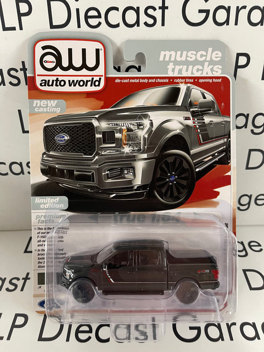 AUTO WORLD 2020 Ford F-150 Lariat Lead Foot Gray Muscle Trucks 1:64 Diecast