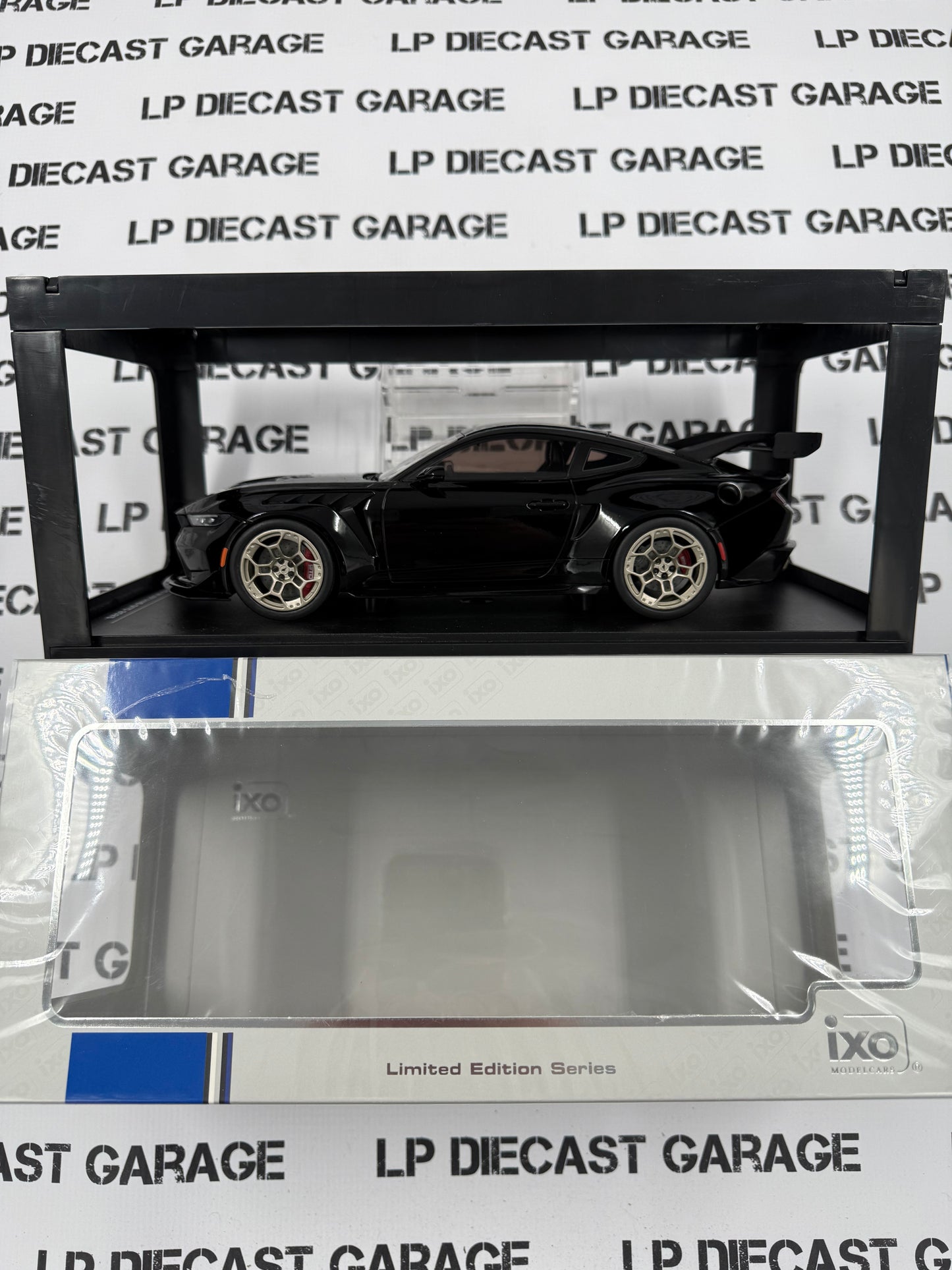 IXO Models 2025 Ford Mustang GTD Black 1:18 Diecast Limited Edition