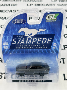GREENLIGHT 2024 Ford Mustang GT Convertible Gray 1:64 Diecast Stampede Series 2