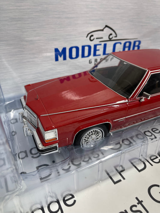 MCG Model Car Group 1982 Cadillac Fleetwood Brougham Dark Red 1:18 Diecast