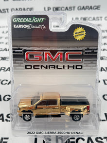 GOLD CHASE GREENLIGHT 2022 GMC Sierra 3500HD Denali White Dually 1:64 Diecast Exclusive