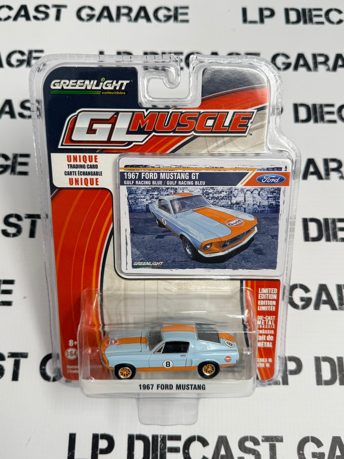 GREENLIGHT 1967 Ford Mustang Gulf GL Muscle 1:64 Diecast