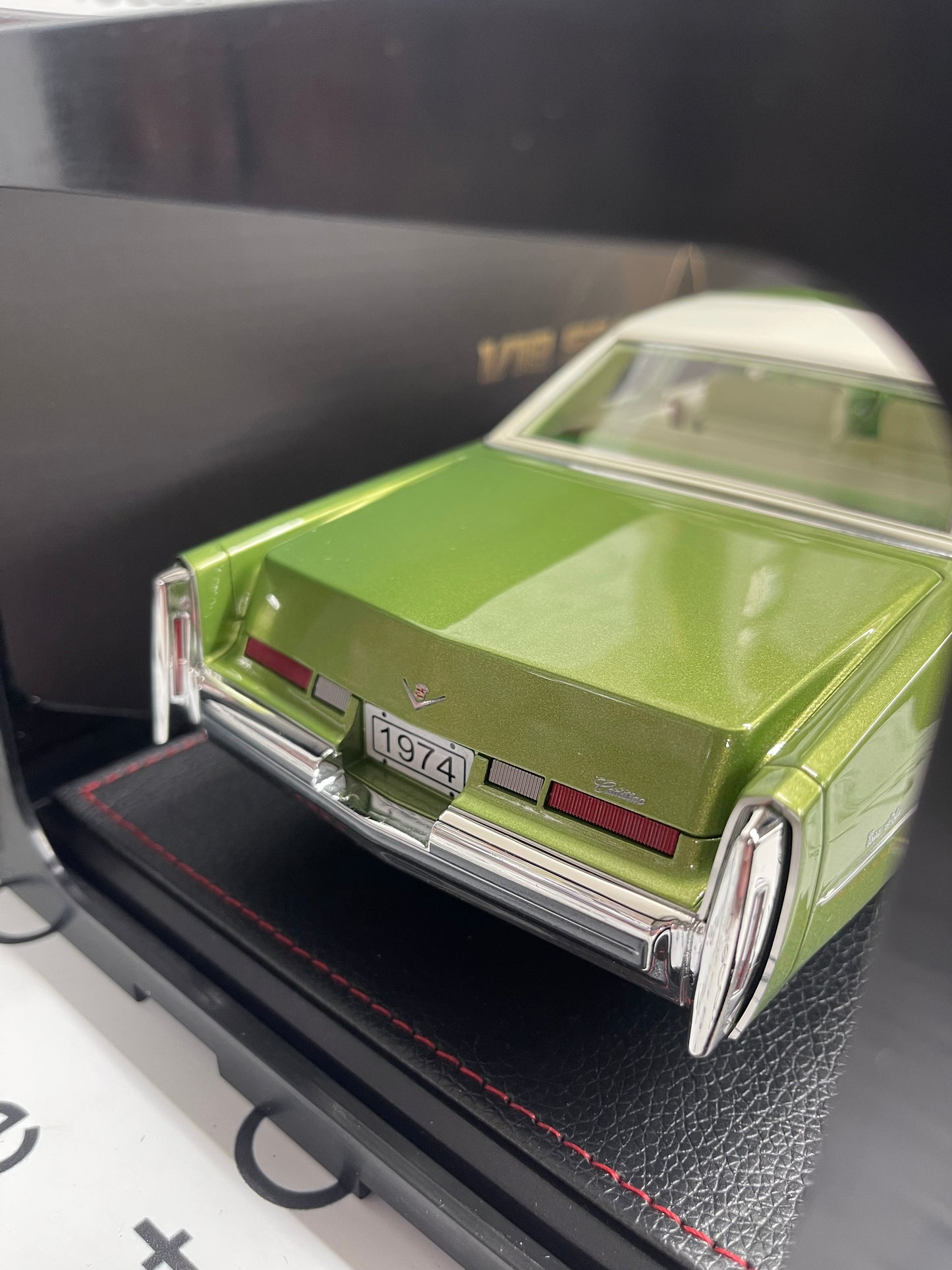 STAMP MODELS 1974 Cadillac Coupe Deville Persian Lime Firemist 1:18 Scale Resin Model