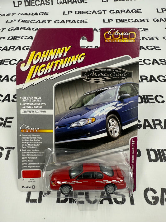 JOHNNY LIGHTNING 2000 Chevy Monte Carlo SS Red 1:64 Diecast Classic Gold