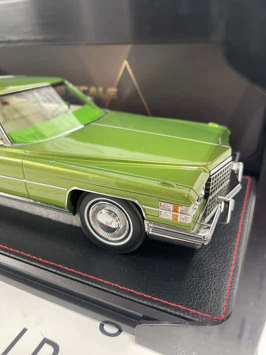 STAMP MODELS 1974 Cadillac Coupe Deville Persian Lime Firemist 1:18 Scale Resin Model