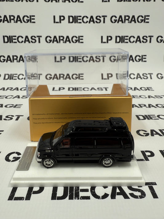 MK Miniatures Ford E-350 Land Yacht Black Motorhome Van 1:64 Diecast