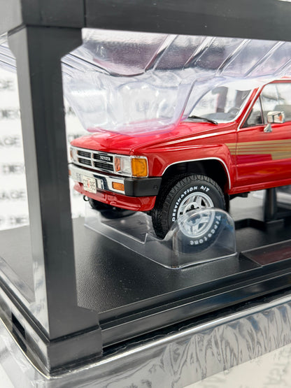 KK Scale 1985 Toyota Hilux Truck Red & Gold Pickup 1:18 Diecast