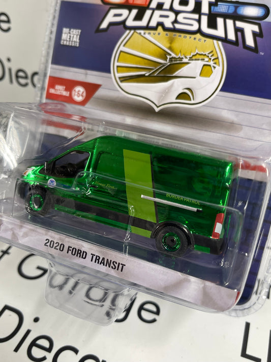 CHROME CHASE GREENLIGHT 2020 Ford Transit Border Patrol 1:64 Diecast Hot Pursuit
