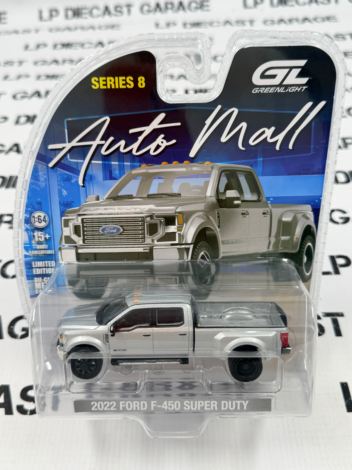 GREENLIGHT 2022 Ford F-450 Super Duty Silver Truck 1:64 Diecast Auto Mall