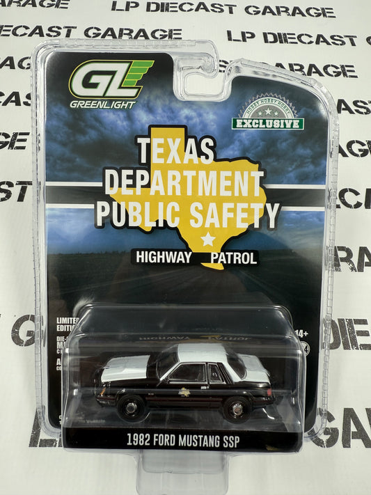 GREENLIGHT 1982 Ford Mustang SSP Texas Dept. Public Safety 1:64 Diecast