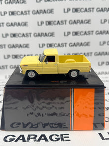 IXO Models 1970 Ford F-100 Yellow Short Bed Pickup Truck 1:43 Diecast