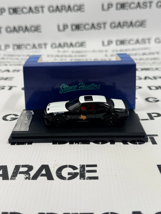 STANCE HUNTERS 2023 Dodge Challenger SRT Hellcat Texas State Trooper 1:64 Diecast