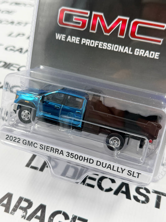 CHROME CHASE GREENLIGHT 2022 GMC Sierra 3500HD Dump Truck Red 1:64 Diecast Karson Exclusive