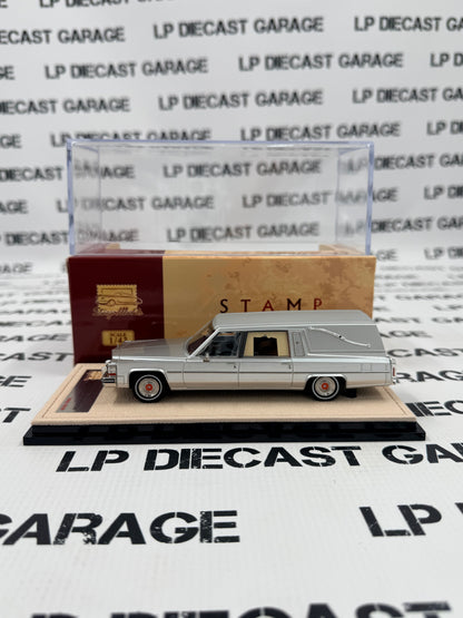 STAMP MODELS 1980 Cadillac Superior Hearse Silver 1:43 Scale Resin Model