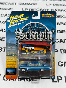 JOHNNY LIGHTNING 1961 Chevy Impala SS 409 Blue Lowrider 1:64 Diecast Scrapin