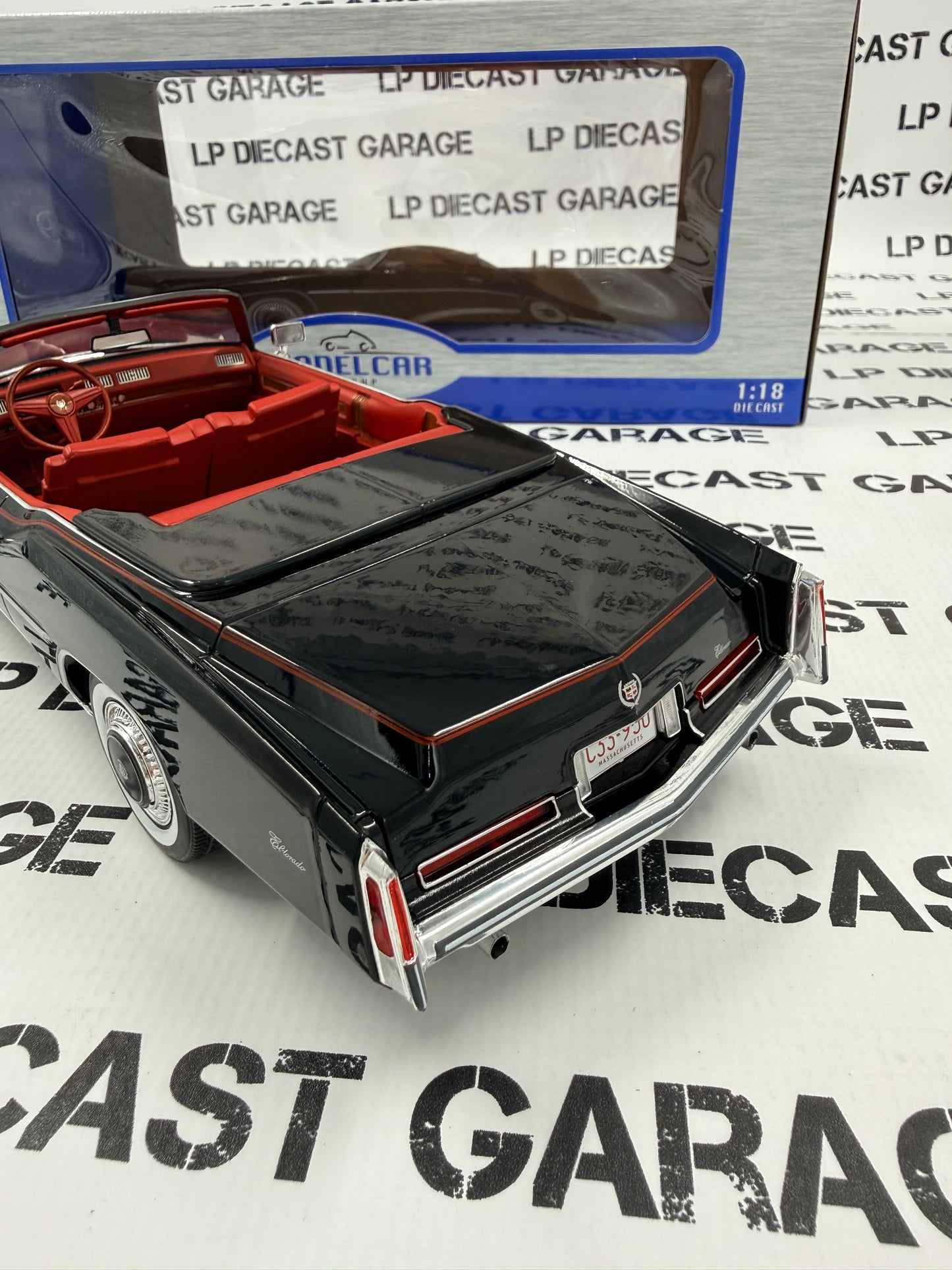 MCG Model Car Group 1976 Cadillac Eldorado Convertible Black 1:18 Diecast