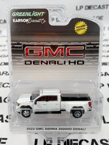 GREENLIGHT 2022 GMC Sierra 3500HD Denali White Dually 1:64 Diecast Exclusive