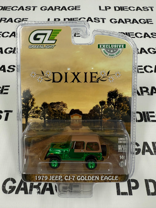 CHASE GREENLIGHT 1979 Jeep CJ-7 Golden Eagle Dixie 1:64 Diecast Hobby Exclusive