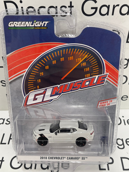 GREENLIGHT 2018 Chevrolet Camaro SS Redline White 1:64 Diecast GL Muscle