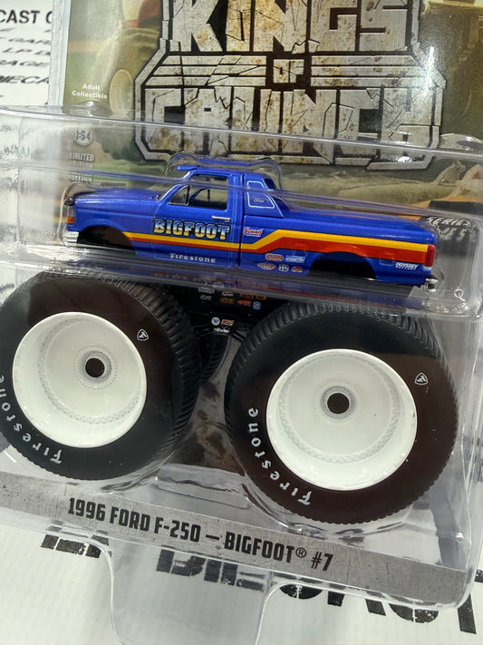 GREENLIGHT 1996 Ford F-250 Bigfoot #7 1:64 Diecast King of Crunch