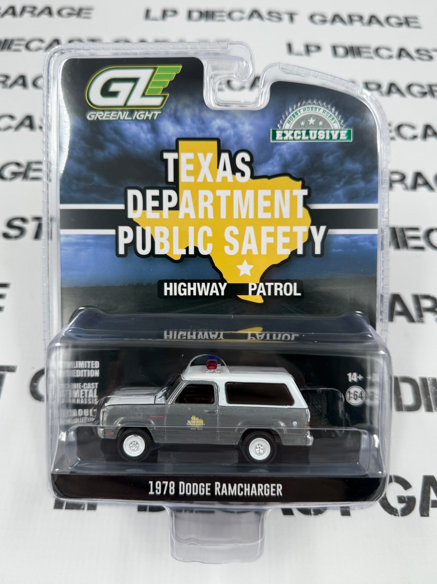 RAW CHASE GREENLIGHT 1978 Dodge Ramcharger Texas Dept. Public Safety 1:64 Diecast