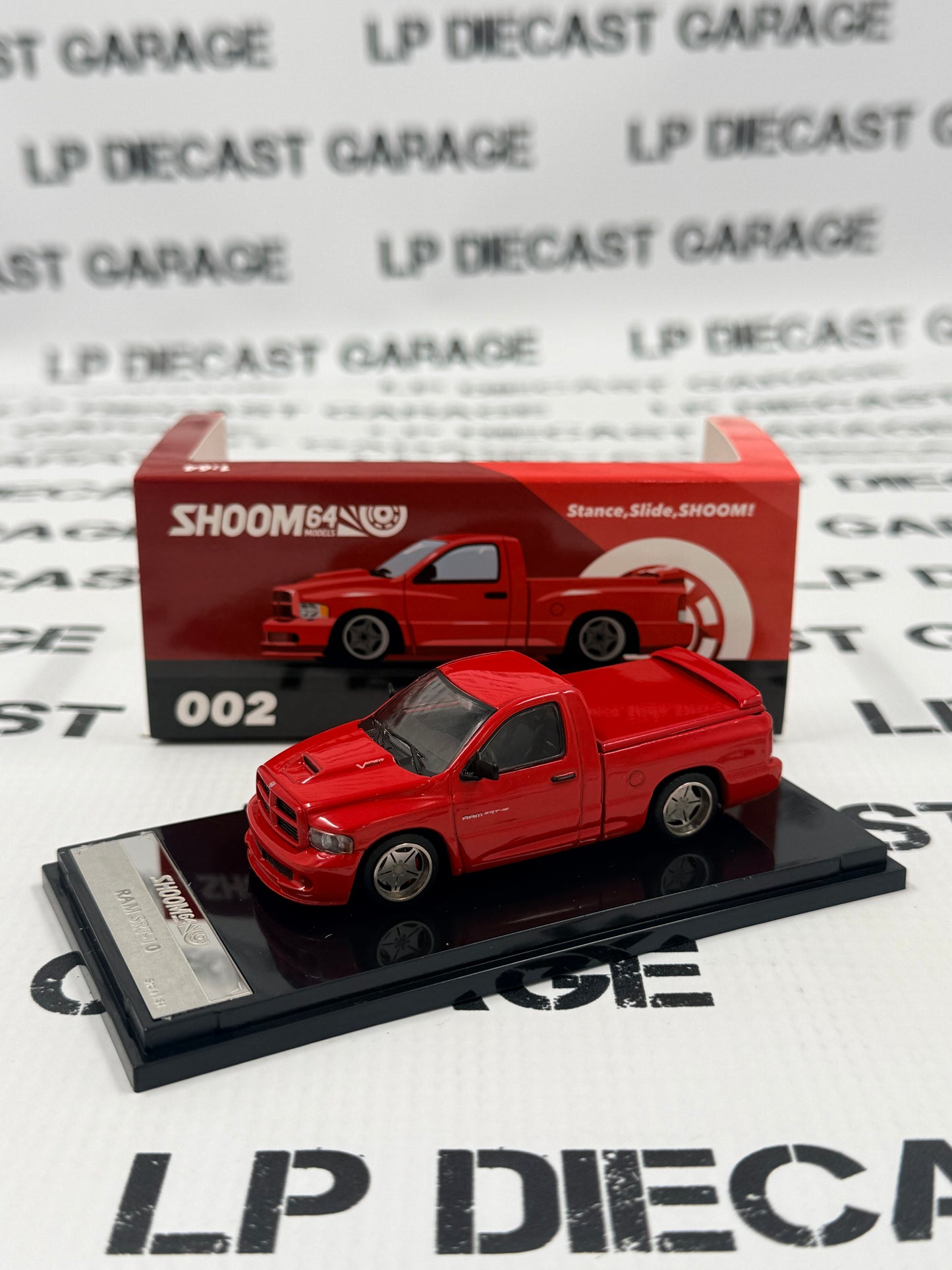 GCD Shoom Dodge Ram SRT10 Red Truck 1:64 Diecast