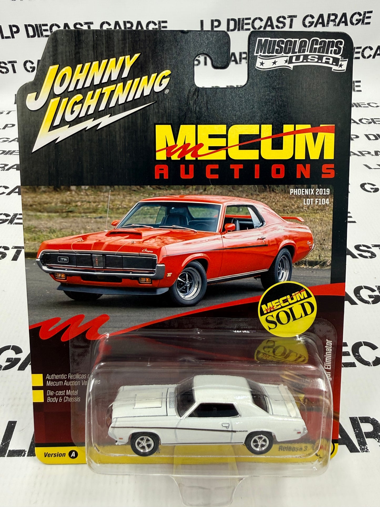 CHASE JOHNNY WHITE LIGHTNING 1969 Mercury Cougar Eliminator 1:64 Diecast Mecum