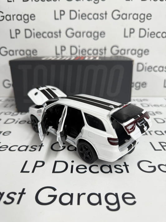 TAYUMO 2020 Dodge Durago 392 White w/ Black Stripes 1:36 Scale Diecast Lights & Sound