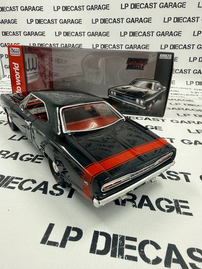 AUTO WORLD 1969 Dodge Coronet Super Bee Black 1:18 Diecast MCACN