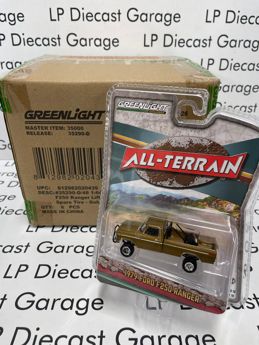 GREENLIGHT 1979 Ford F250 Ranger Gold All Terrain 1:64 Diecast CASE OF 12PCS
