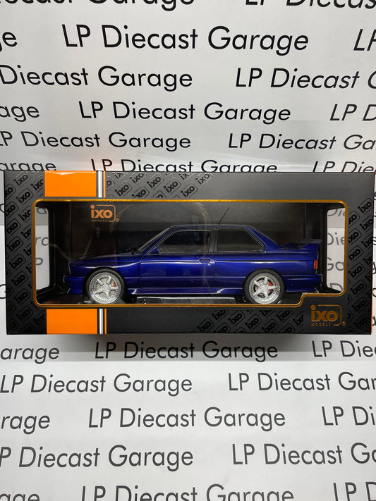 IXO Models 1989 BMW E30 M3 Dark Blue 2 Door Car 1:18 Diecast