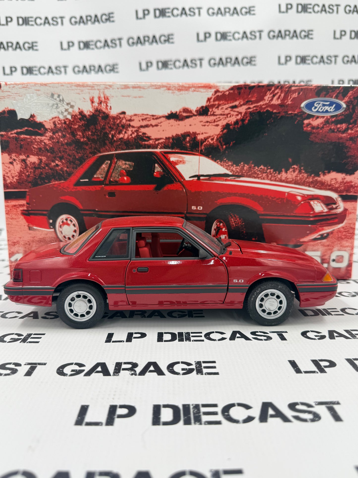 GMP 1987 Ford Mustang LX 5.0 Red 1:18 Diecast 8063