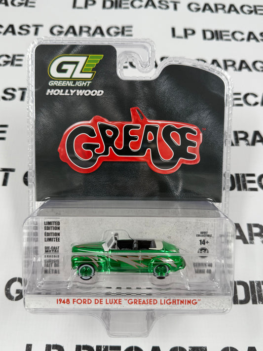 CHASE GREENLIGHT 1948 Ford Deluxe Greased Lightning 1:64 Diecast Hollywood