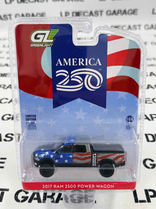 RAW CHASE GREENLIGHT 2017 Ram 2500 Power Wagon USA Flag 1:64 Diecast America 250 Edition