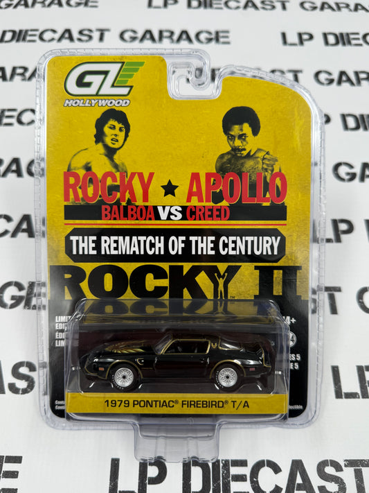 GREENLIGHT 1979 Pontiac Firebird T/A Rocky VS Apollo 1:64 Diecast Hollywood
