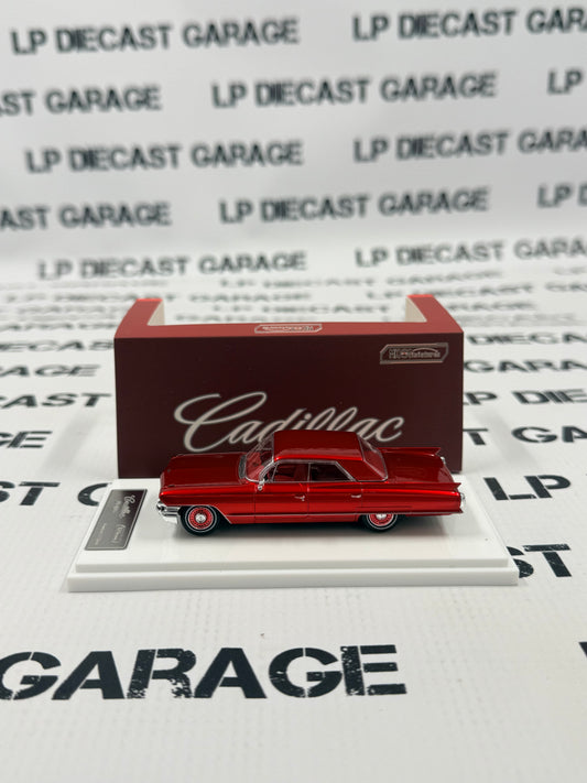 MK Miniatures 1962 Caddy DeVille Sedan Red 1:64 Diecast