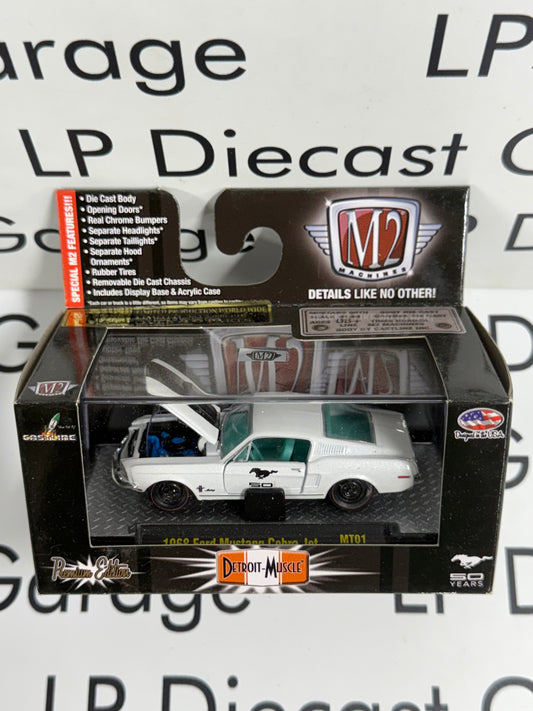 M2 1968 Ford Mustang Cobra Jet 50 Years Blue Interior 1:64 Diecast