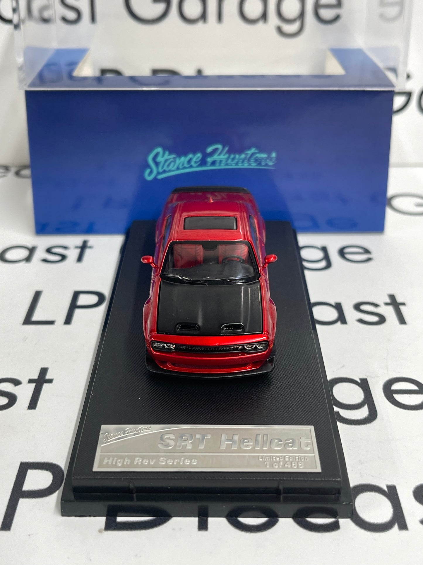 STANCE HUNTERS 2023 Dodge Challenger SRT Hellcat Ruby Red 1:64 Diecast