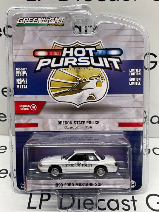 GREENLIGHT 1993 Ford Mustang SSP Oregon State Police Greenlight 1:64 Scale Diecast Car