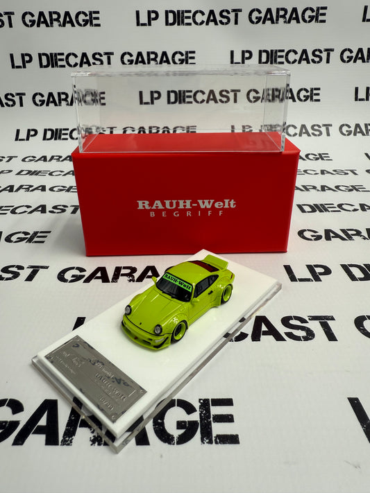 XKE-Models Porsche 964 RWB BeGriff Lime Green 1:64 Resin Model Rauh-Welt