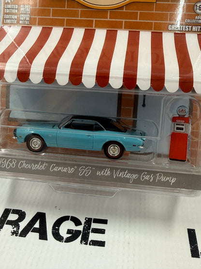 GREENLIGHT 1968 Chevrolet Camaro SS Blue w/ Pump 1:64 Diecast Hobby Shop