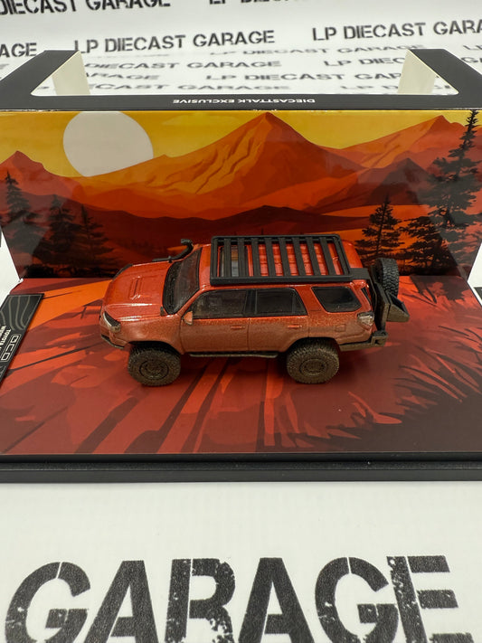 GCD Toyota 4Runner Inferno Orange Dirty Version 1:64 Diecast DiecastTalk Exclusive