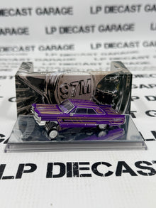 97M Custom Lowriders 1964 Cadillac Coupe Deville Purple 1:64 Diecast Adjustable Suspension