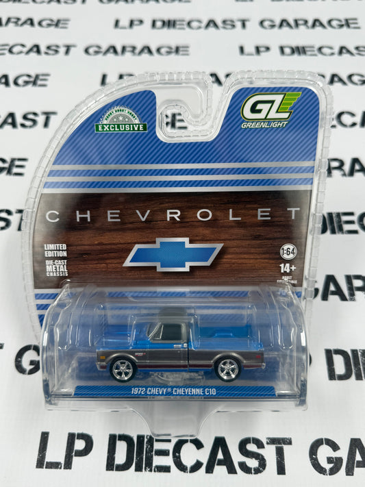 GREENLIGHT 1972 Chevy Cheyenne C10 Blue 1:64 Diecast