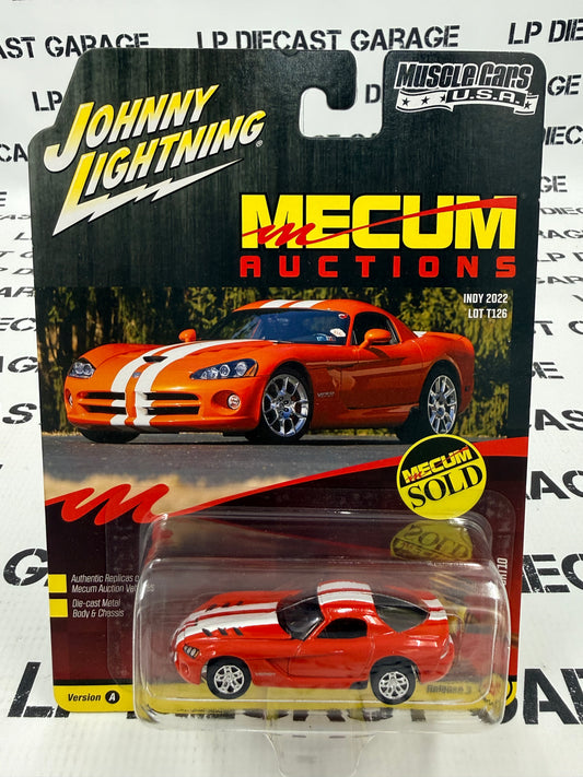 JOHNNY LIGHTNING 2008 Dodge Viper Red w/ White Stripes 1:64 Diecast Mecum