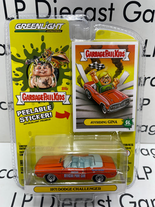 GREENLIGHT 1971 Dodge Challenger Joyriding Gina 1:64 Diecast Garbage Pail Kids